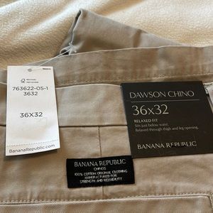 Banana Republic - NWT - Dawson Chino - 36x32